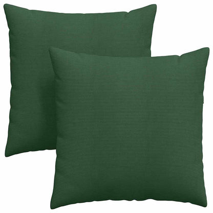 vidaXL Sofakissen 2 Stück Dunkelgrün 80 x 80 cm Cordstoff