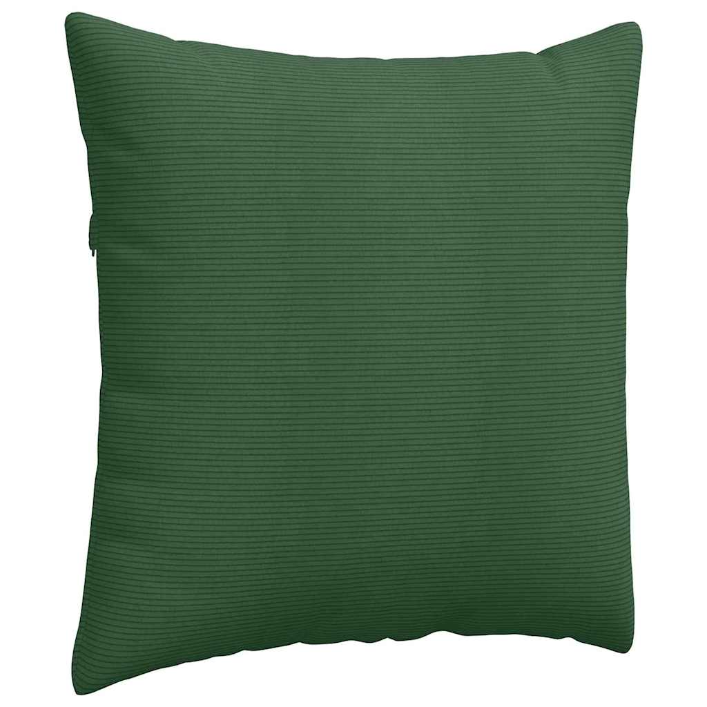 vidaXL Sofakissen 2 Stück Dunkelgrün 80 x 80 cm Cordstoff