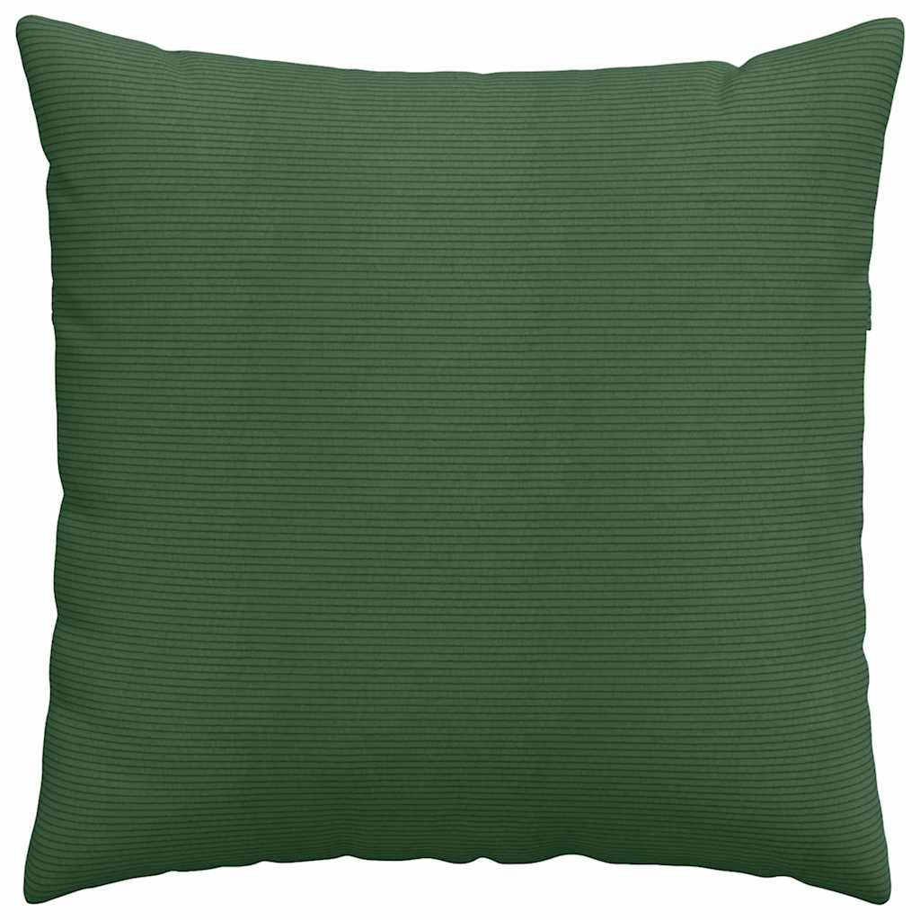 vidaXL Sofakissen 2 Stück Dunkelgrün 80 x 80 cm Cordstoff