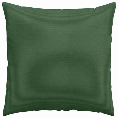 vidaXL Sofakissen 2 Stück Dunkelgrün 80 x 80 cm Cordstoff