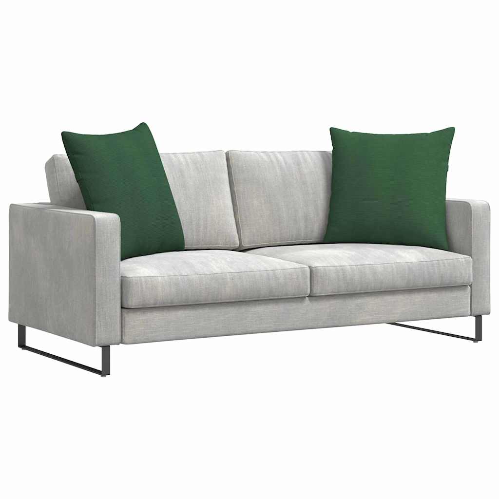 vidaXL Sofakissen 2 Stück Dunkelgrün 80 x 80 cm Cordstoff