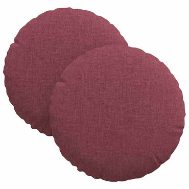 vidaXL Sitzkissen 2 pcs Weinrot Ø30 x 13 cm Stoff