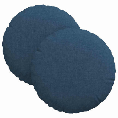 vidaXL Sitzkissen 2 pcs Blau Ø30 x 13 cm Stoff