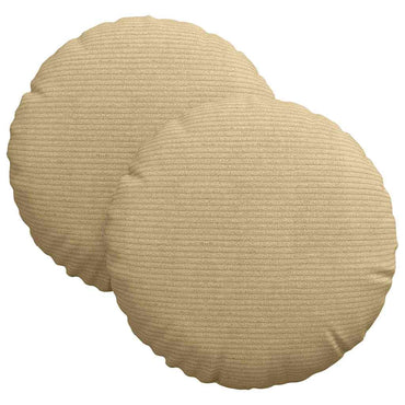vidaXL Sitzkissen 2 pcs Grau-Grün Ø 30 cm Cordstoff