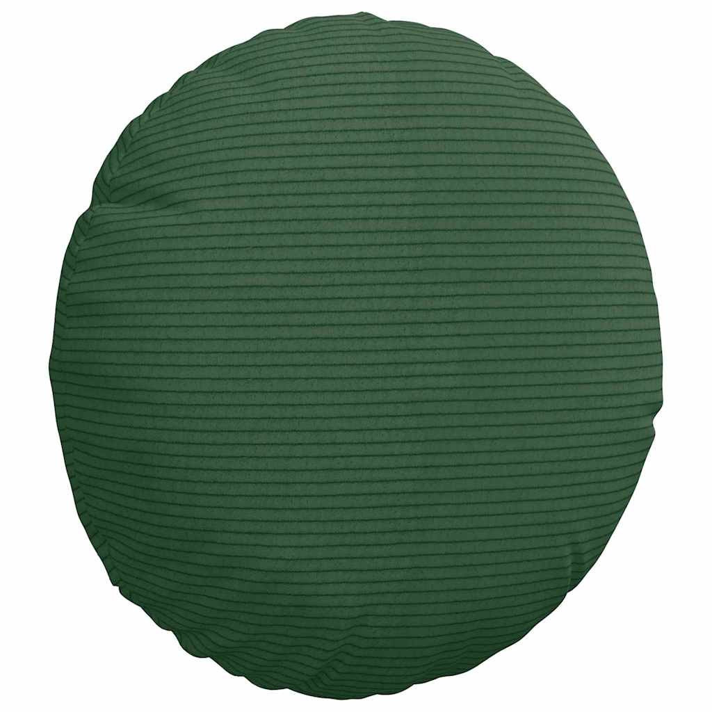 vidaXL Sitzkissen 2 pcs Dunkelgrün Ø 30 cm Cordstoff