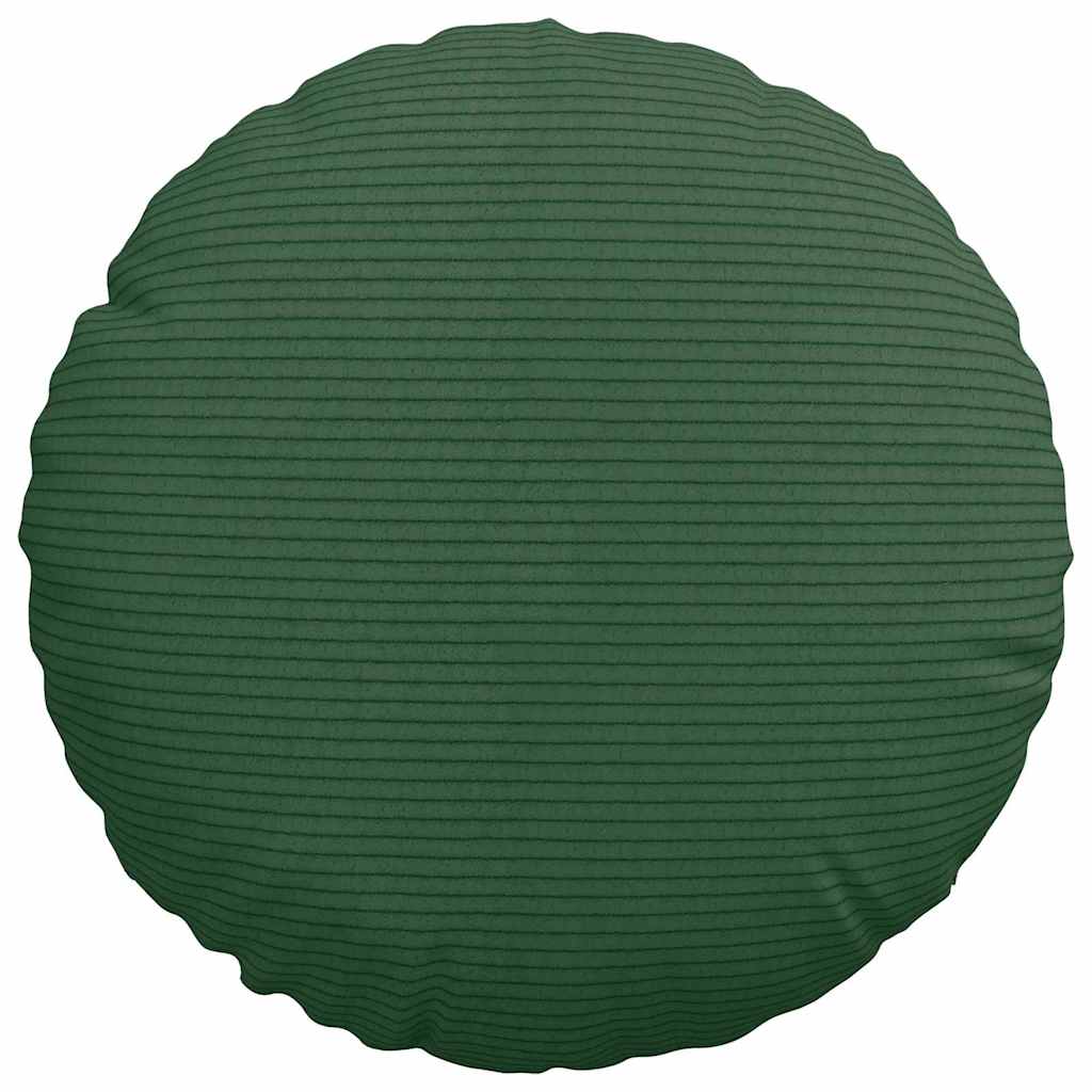vidaXL Sitzkissen 2 pcs Dunkelgrün Ø 30 cm Cordstoff