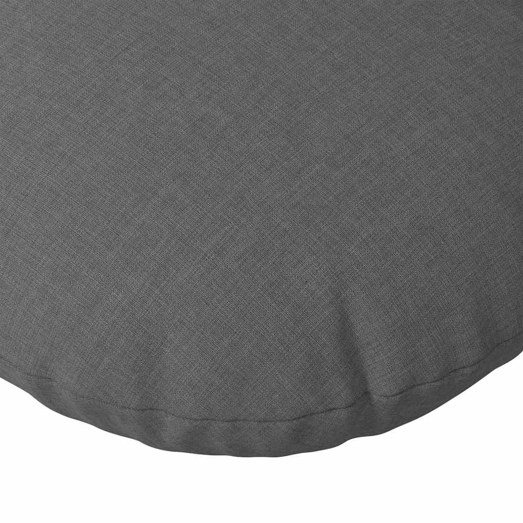 vidaXL Sitzkissen 2 pcs Dunkelgrau Ø40 x 13 cm Stoff