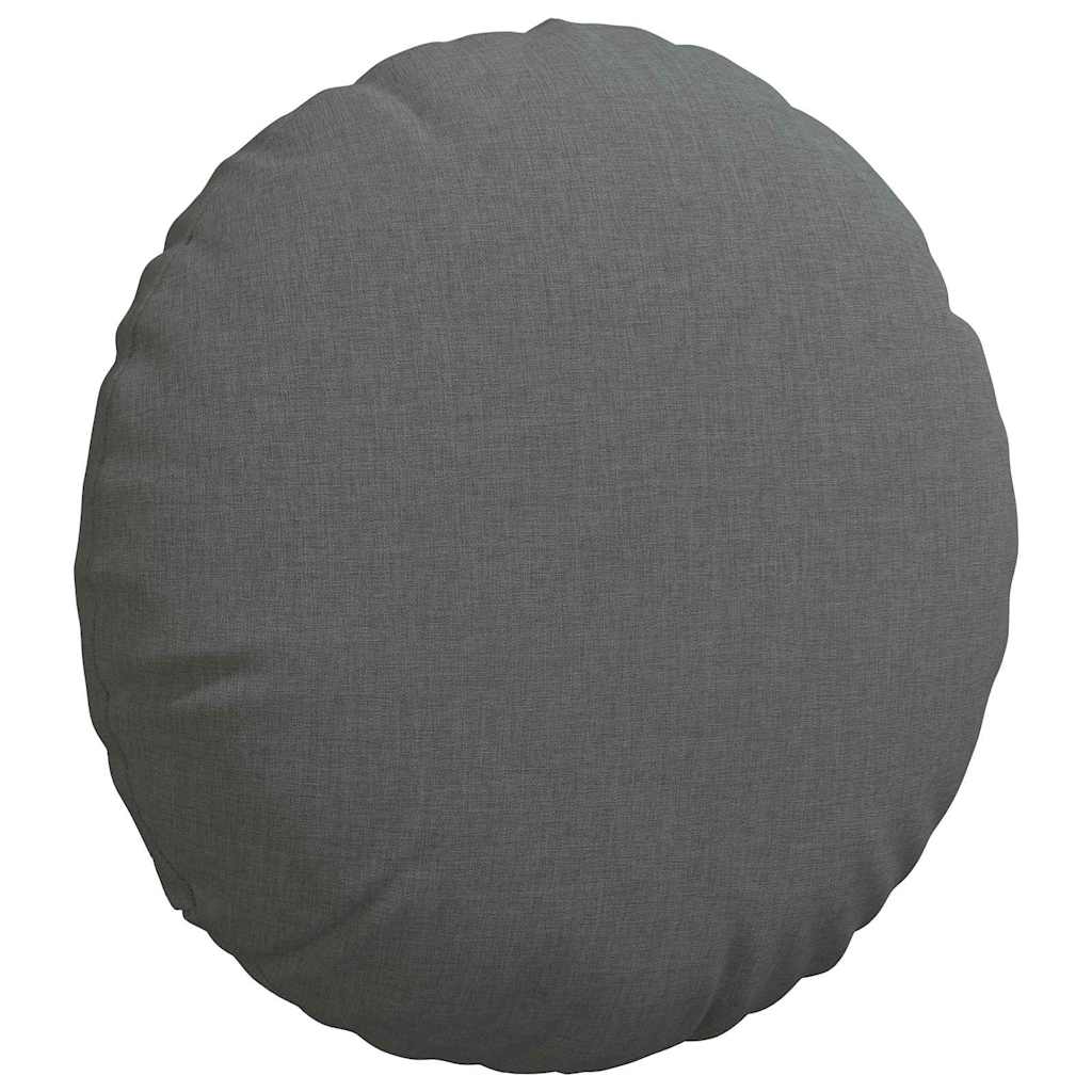 vidaXL Sitzkissen 2 pcs Dunkelgrau Ø40 x 13 cm Stoff