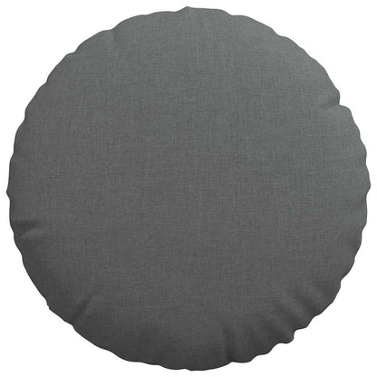 vidaXL Sitzkissen 2 pcs Dunkelgrau Ø40 x 13 cm Stoff