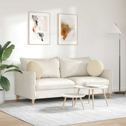 vidaXL Sitzkissen 2 pcs Creme Ø40 x 13 cm Stoff