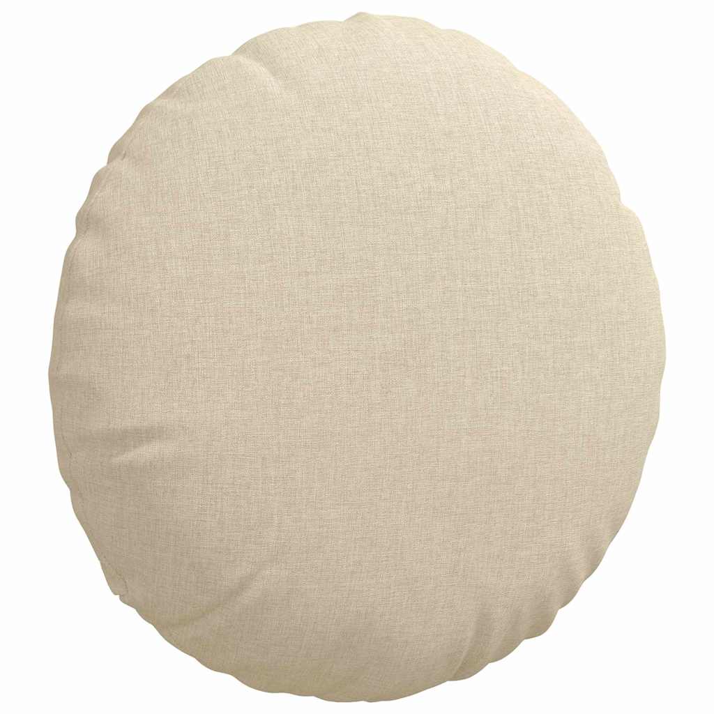 vidaXL Sitzkissen 2 pcs Creme Ø40 x 13 cm Stoff