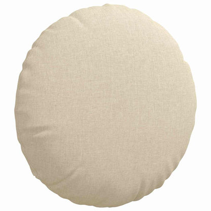 vidaXL Sitzkissen 2 pcs Creme Ø40 x 13 cm Stoff