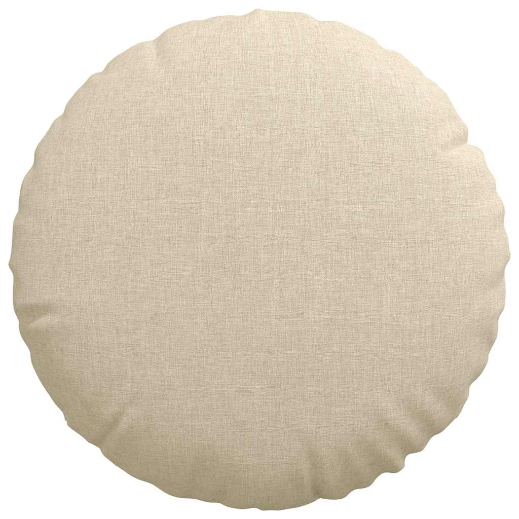 vidaXL Sitzkissen 2 pcs Creme Ø40 x 13 cm Stoff