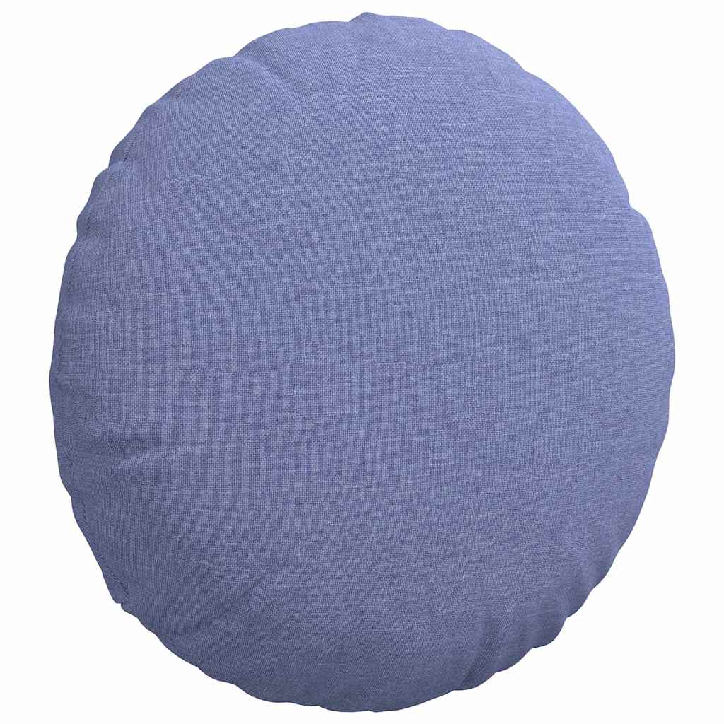 vidaXL Sitzkissen 2 pcs Jeans blau Ø40 x 13 cm Stoff
