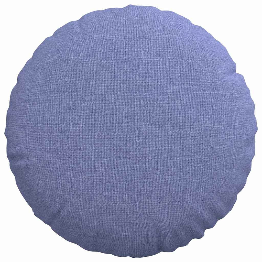 vidaXL Sitzkissen 2 pcs Jeans blau Ø40 x 13 cm Stoff
