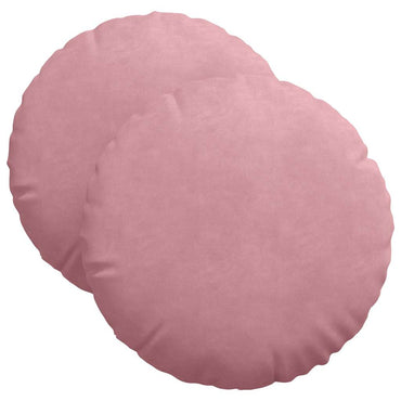 vidaXL Sitzkissen 2 Stück Rosa Ø 40 x 13 cm Samt