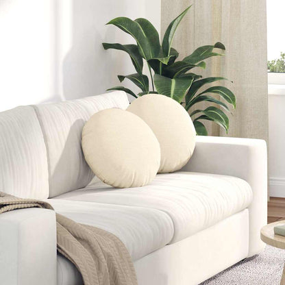 vidaXL Sitzkissen 2 pcs Creme Ø 40 cm Cordstoff