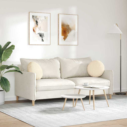 vidaXL Sitzkissen 2 pcs Creme Ø 40 cm Cordstoff