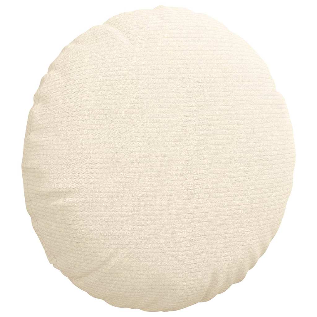 vidaXL Sitzkissen 2 pcs Creme Ø 40 cm Cordstoff