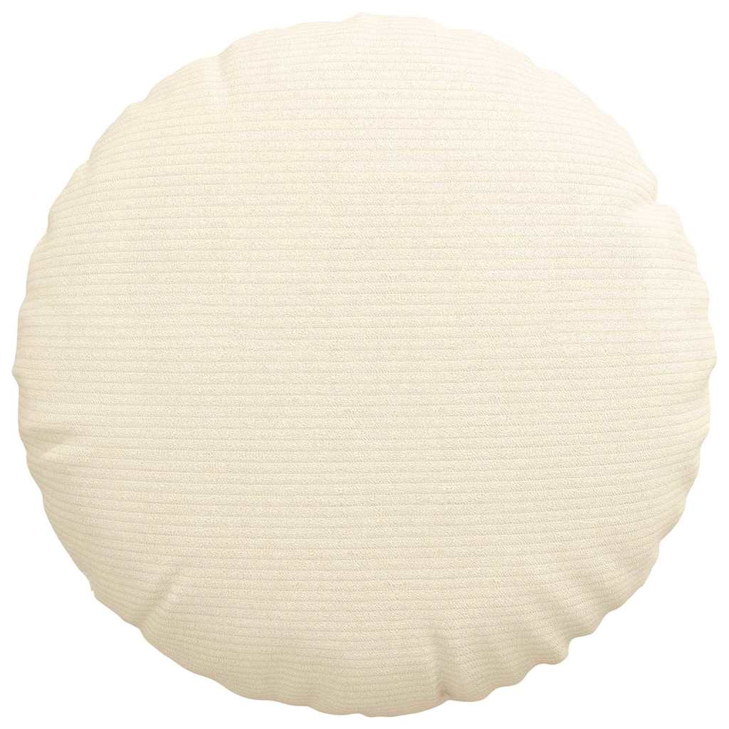 vidaXL Sitzkissen 2 pcs Creme Ø 40 cm Cordstoff