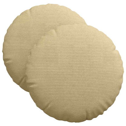 vidaXL Sitzkissen 2 pcs Grau-Grün Ø 40 cm Cordstoff