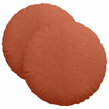 vidaXL Sitzkissen 2 pcs Rot-Orange Ø 40 cm Cordstoff