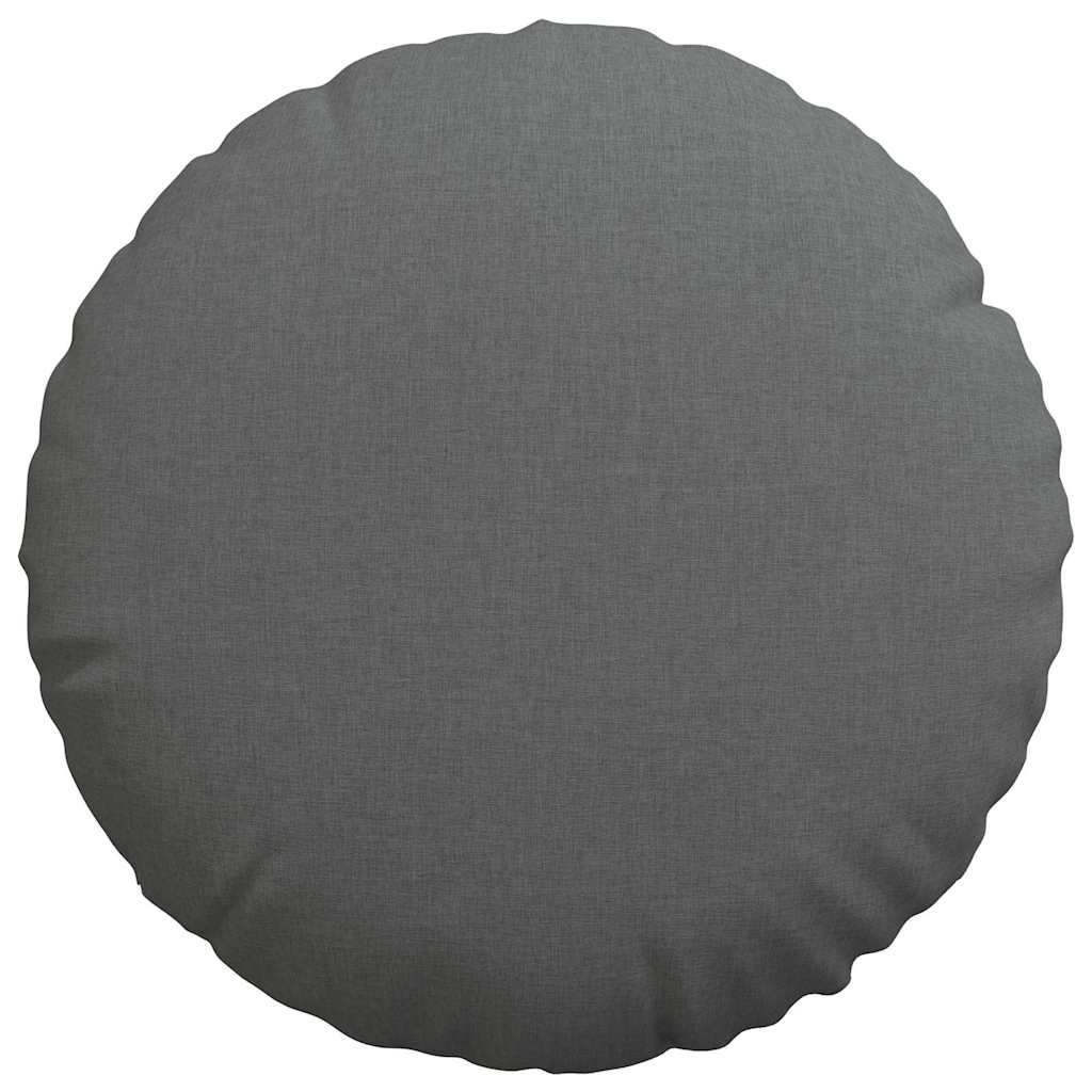Sitzkissen 2 pcs Dunkelgrau Ø50 x 19 cm Stoff