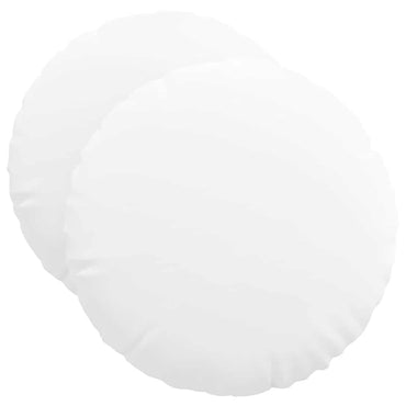 vidaXL Sitzkissen 2 pcs Weiß Ø50 x 19 cm Stoff