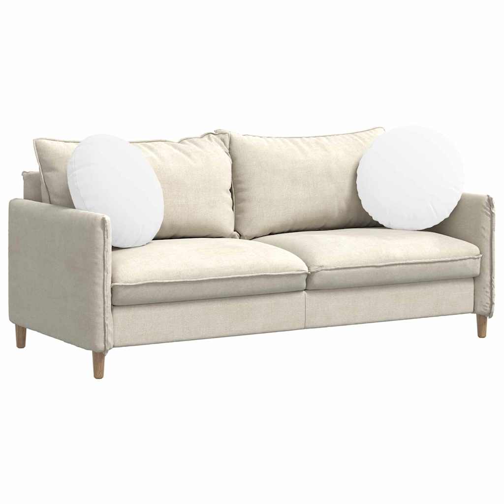 Sitzkissen 2 pcs Weiß Ø50 x 19 cm Stoff