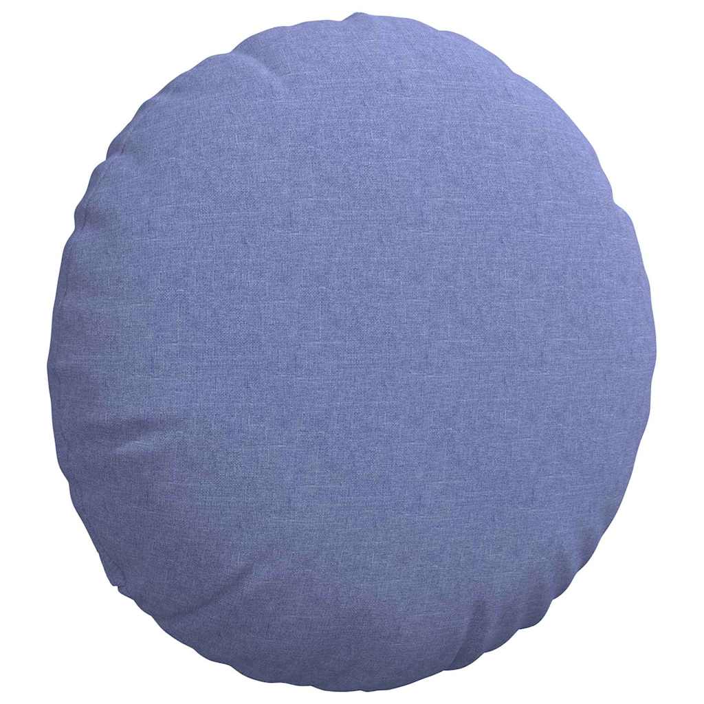 vidaXL Sitzkissen 2 pcs Jeans blau Ø50 x 19 cm Stoff