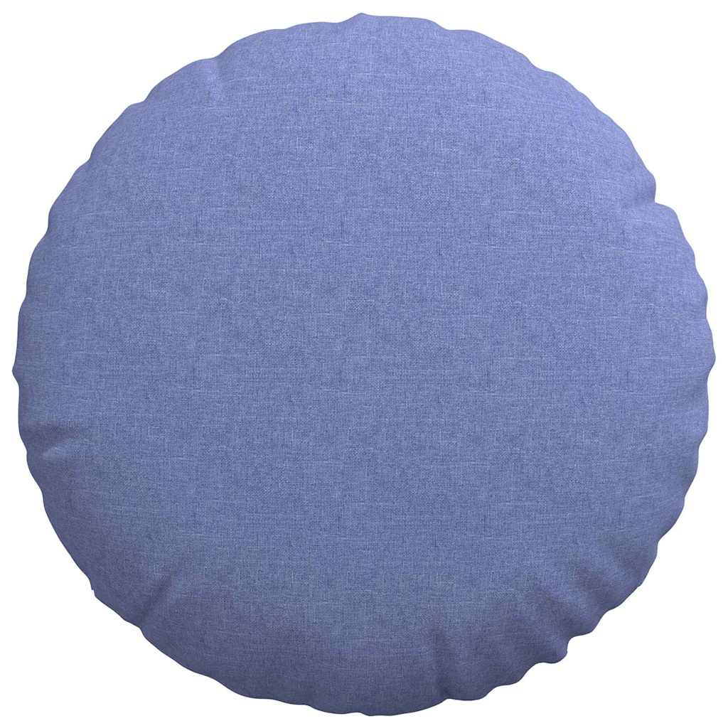 vidaXL Sitzkissen 2 pcs Jeans blau Ø50 x 19 cm Stoff