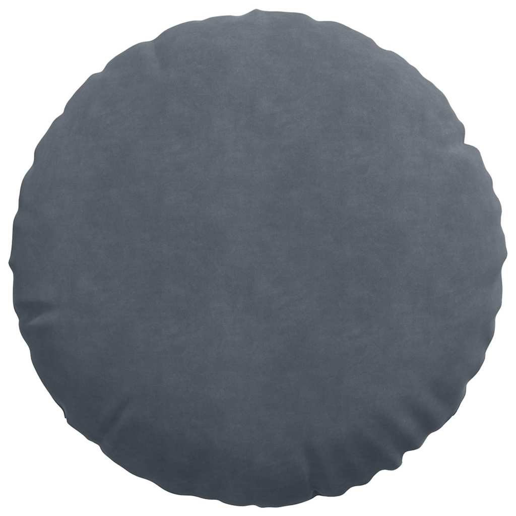 vidaXL Sitzkissen 2 Stück Dunkelgrau Ø 50 x 19 cm Samt