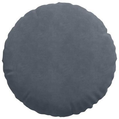 vidaXL Sitzkissen 2 Stück Dunkelgrau Ø 50 x 19 cm Samt