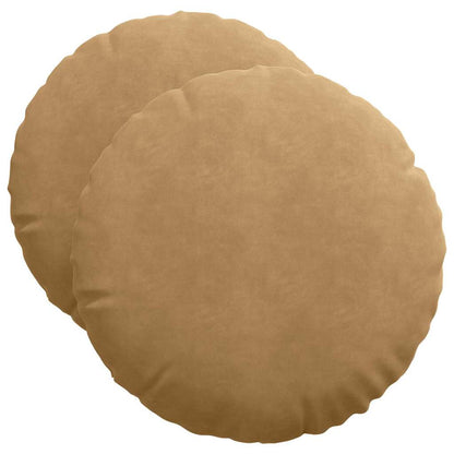 vidaXL Sitzkissen 2 pcs Braun Ø50 x 19 cm Samt