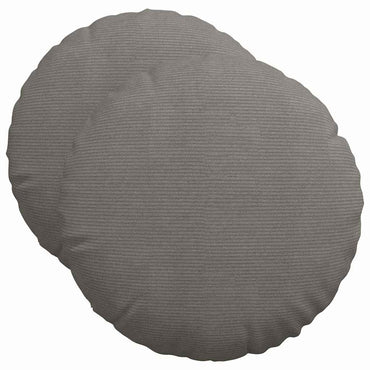 vidaXL Sitzkissen 2 pcs Hellgrau Ø 50 cm Cordstoff