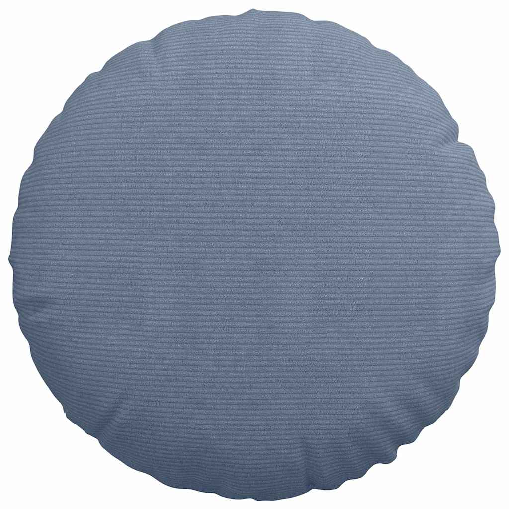 vidaXL Sitzkissen 2 pcs Blau Ø 50 cm Cordstoff