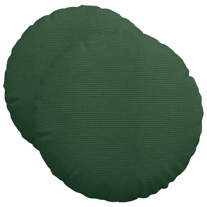 Sitzkissen 2 pcs Dunkelgrün Ø 50 cm Cordstoff