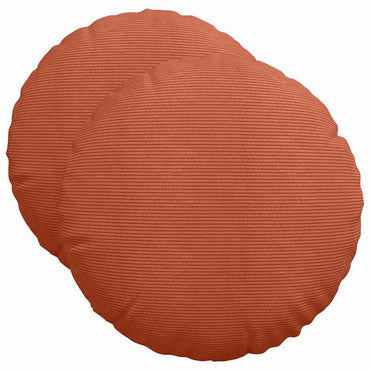 vidaXL Sitzkissen 2 pcs Rot-Orange Ø 50 cm Cordstoff