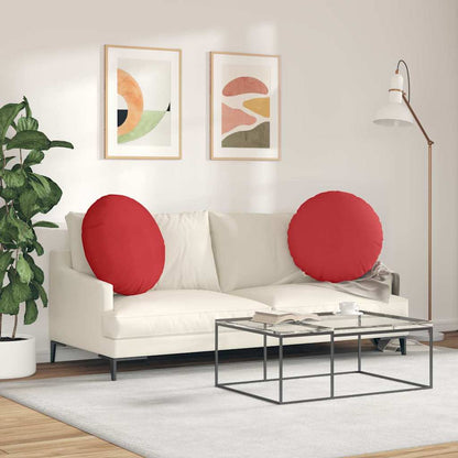 vidaXL Sitzkissen 2 pcs Rot Ø60 x 21 cm Stoff