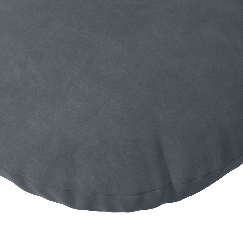 vidaXL Sitzkissen 2 Stück Dunkelgrau Ø 60 x 21 cm Samt
