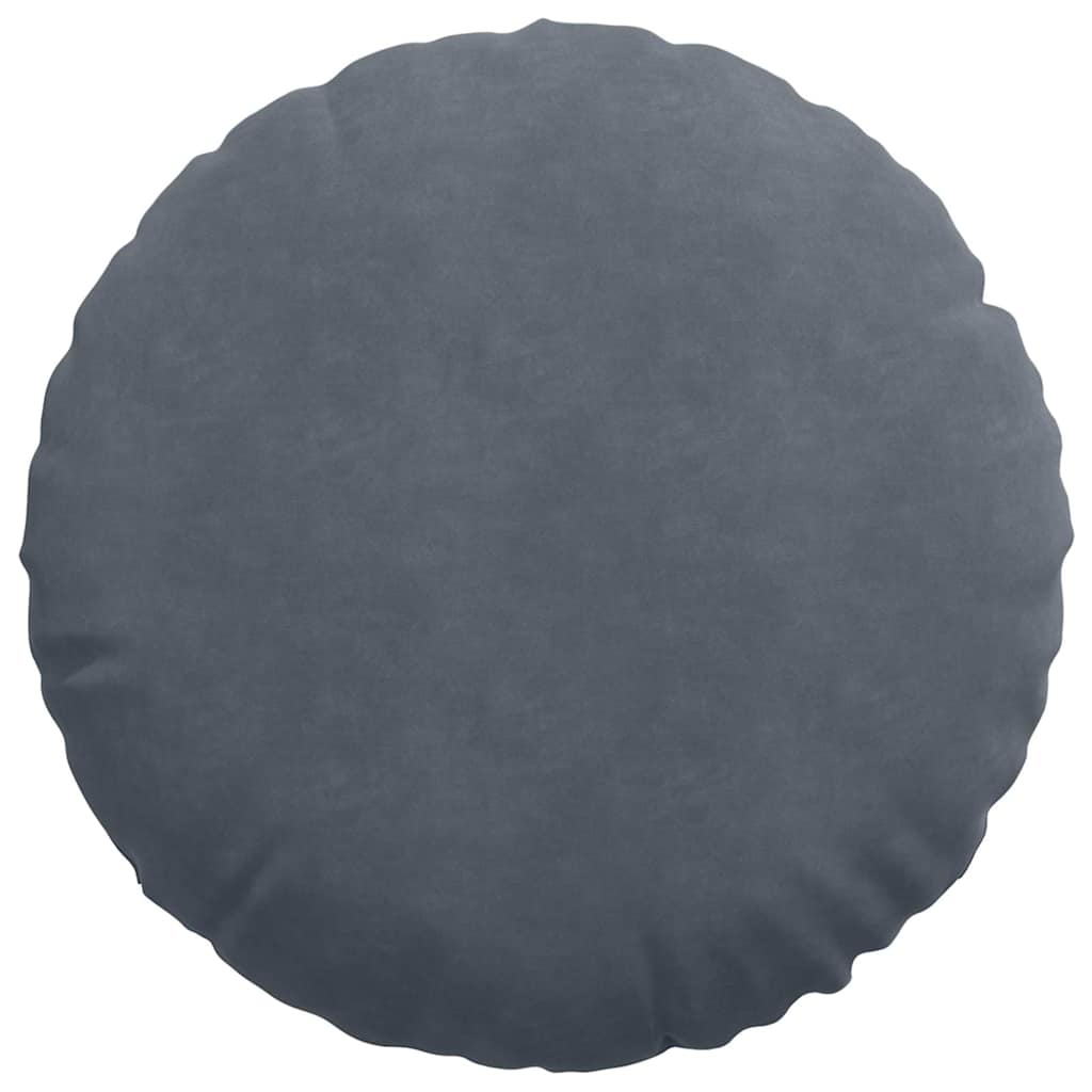 vidaXL Sitzkissen 2 Stück Dunkelgrau Ø 60 x 21 cm Samt