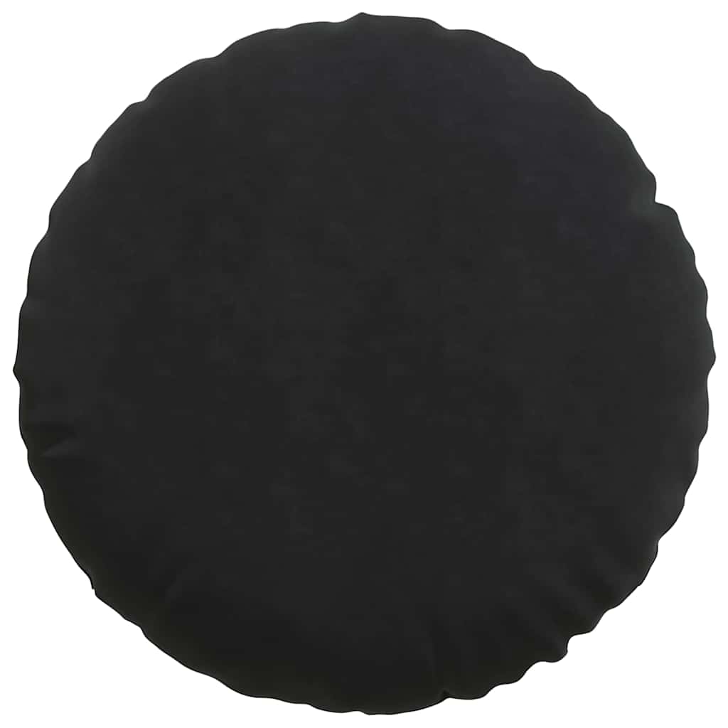 vidaXL Sitzkissen 2 Stück Schwarz Ø 60 x 21 cm Samt