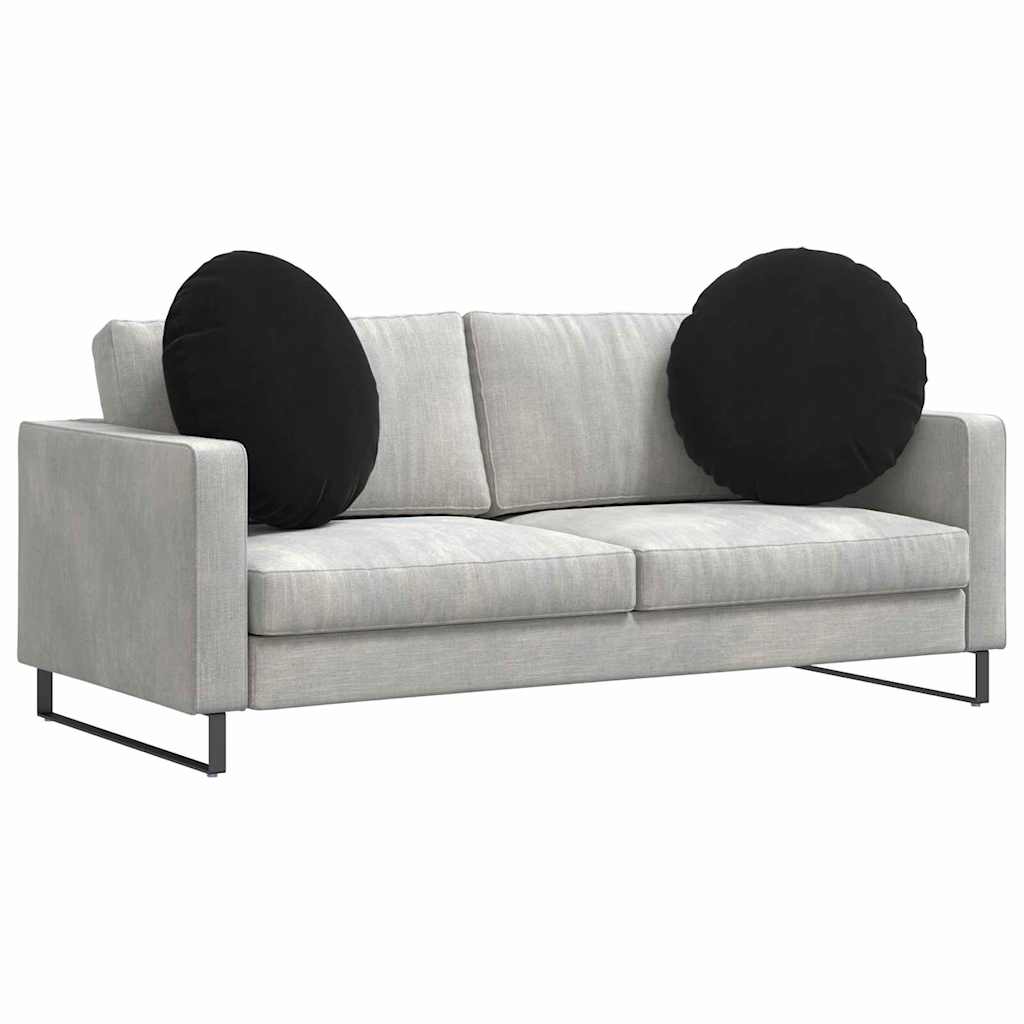 vidaXL Sitzkissen 2 Stück Schwarz Ø 60 x 21 cm Samt