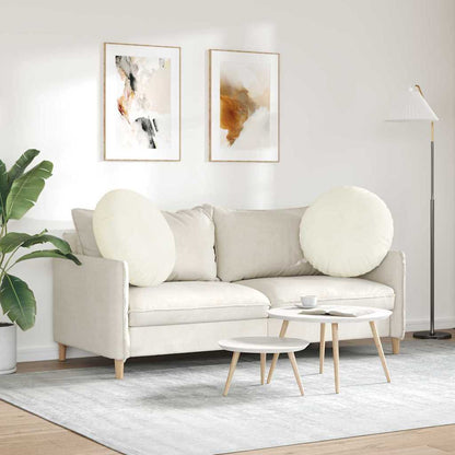 vidaXL Sitzkissen 2 Stück Creme Ø 60 x 21 cm Samt