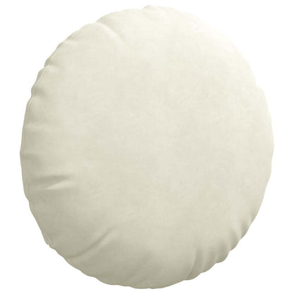 vidaXL Sitzkissen 2 Stück Creme Ø 60 x 21 cm Samt