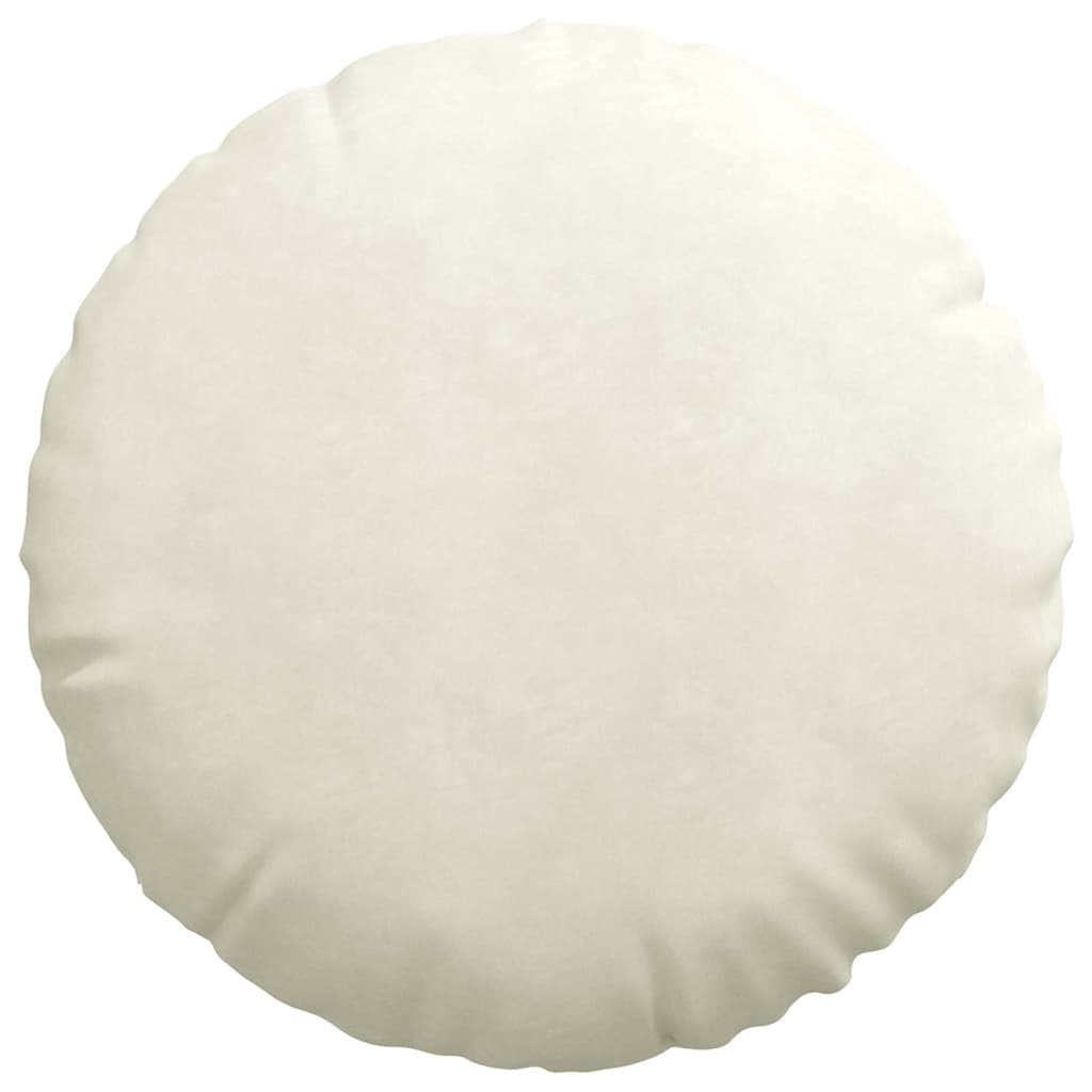 vidaXL Sitzkissen 2 Stück Creme Ø 60 x 21 cm Samt