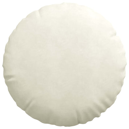 vidaXL Sitzkissen 2 Stück Creme Ø 60 x 21 cm Samt
