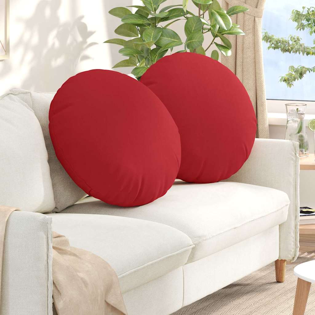 vidaXL Sitzkissen 2 pcs Rot Ø80 x 29 cm Stoff