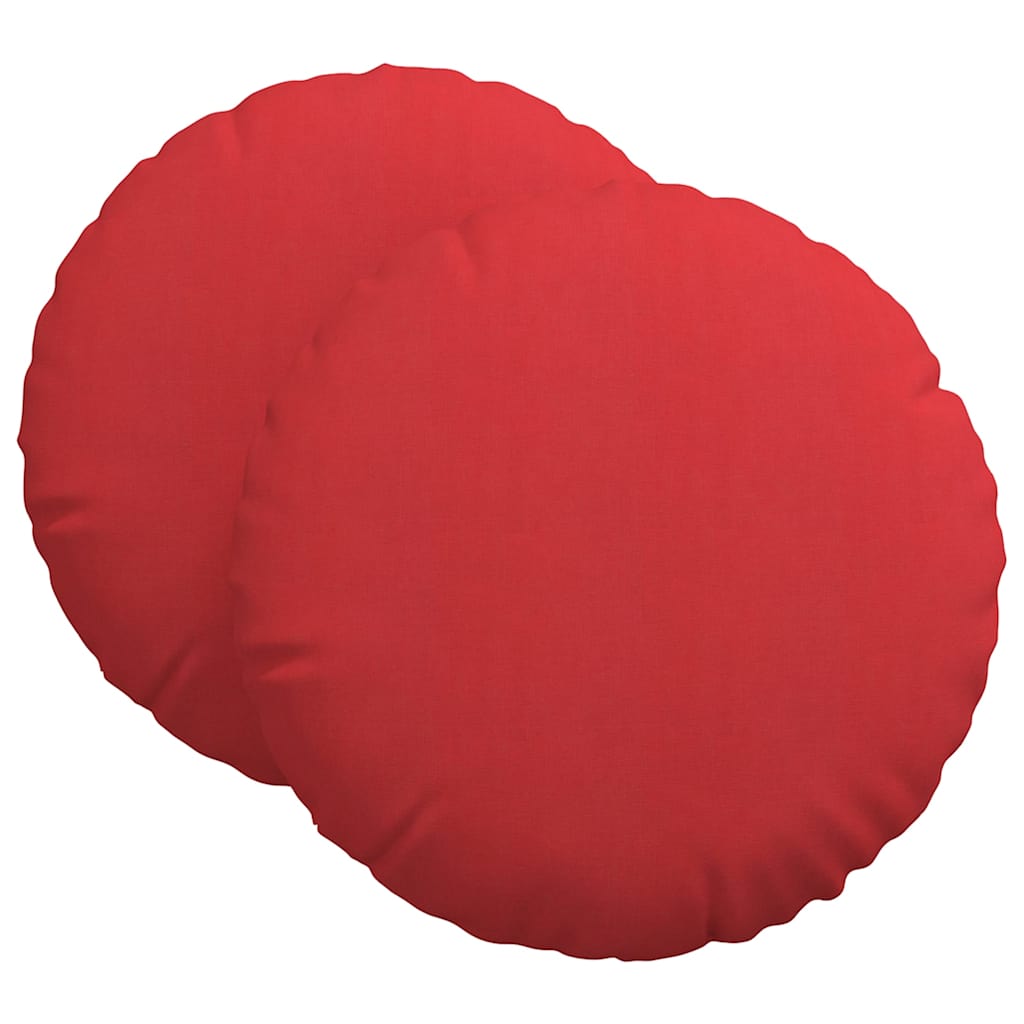 vidaXL Sitzkissen 2 pcs Rot Ø80 x 29 cm Stoff