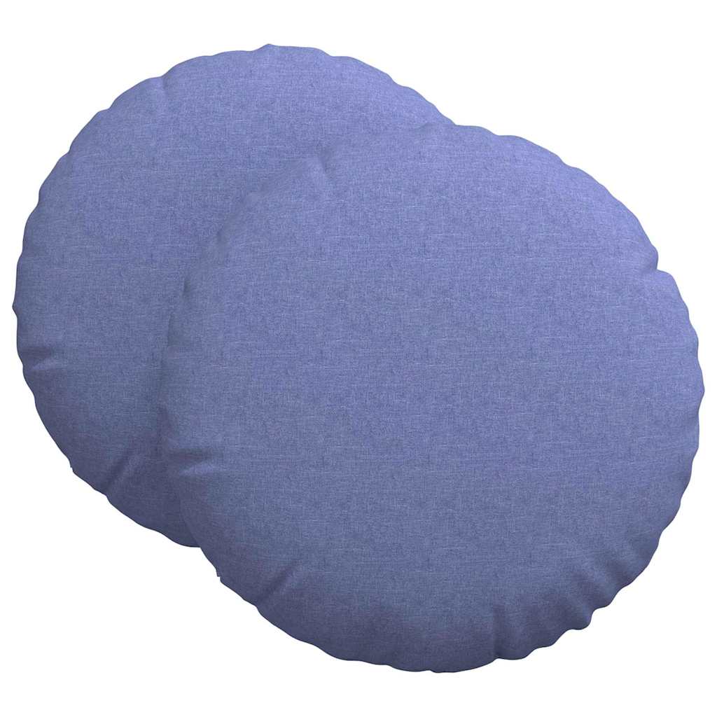 vidaXL Sitzkissen 2 pcs Jeans blau Ø80 x 29 cm Stoff